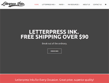 Tablet Screenshot of letterpressink.com